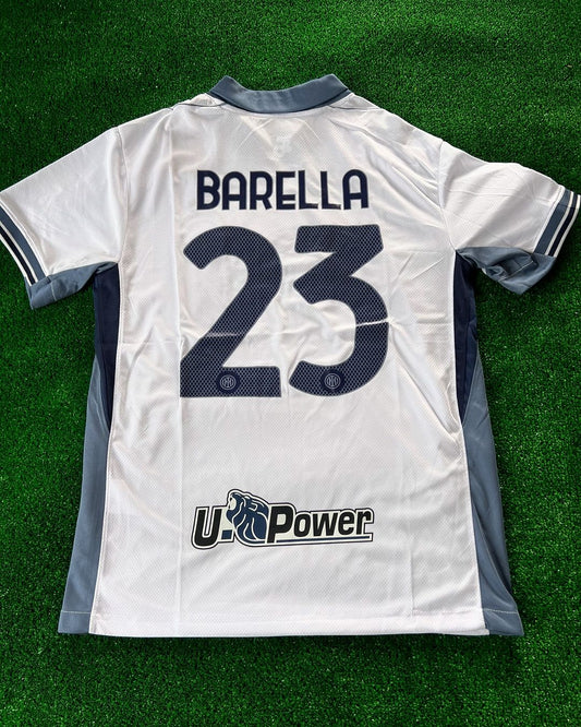 Nicolò Barella Inter Milan 2025 New Season White Football Shirt