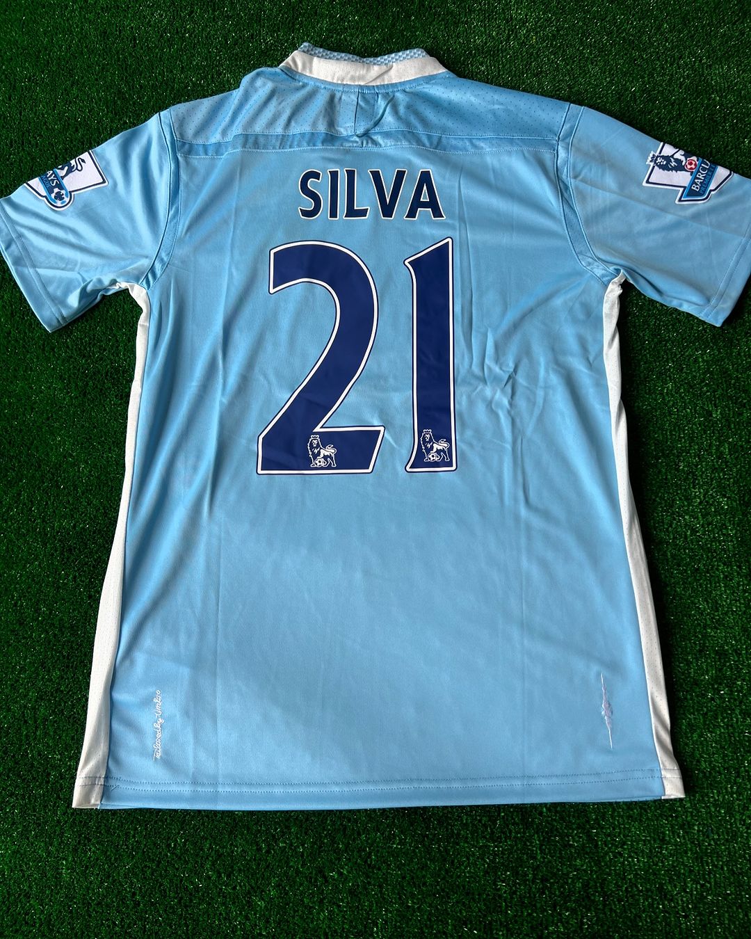 David Silva Manchester City 2011 2012 Season Retro Jersey Maillot Trikot Maglia