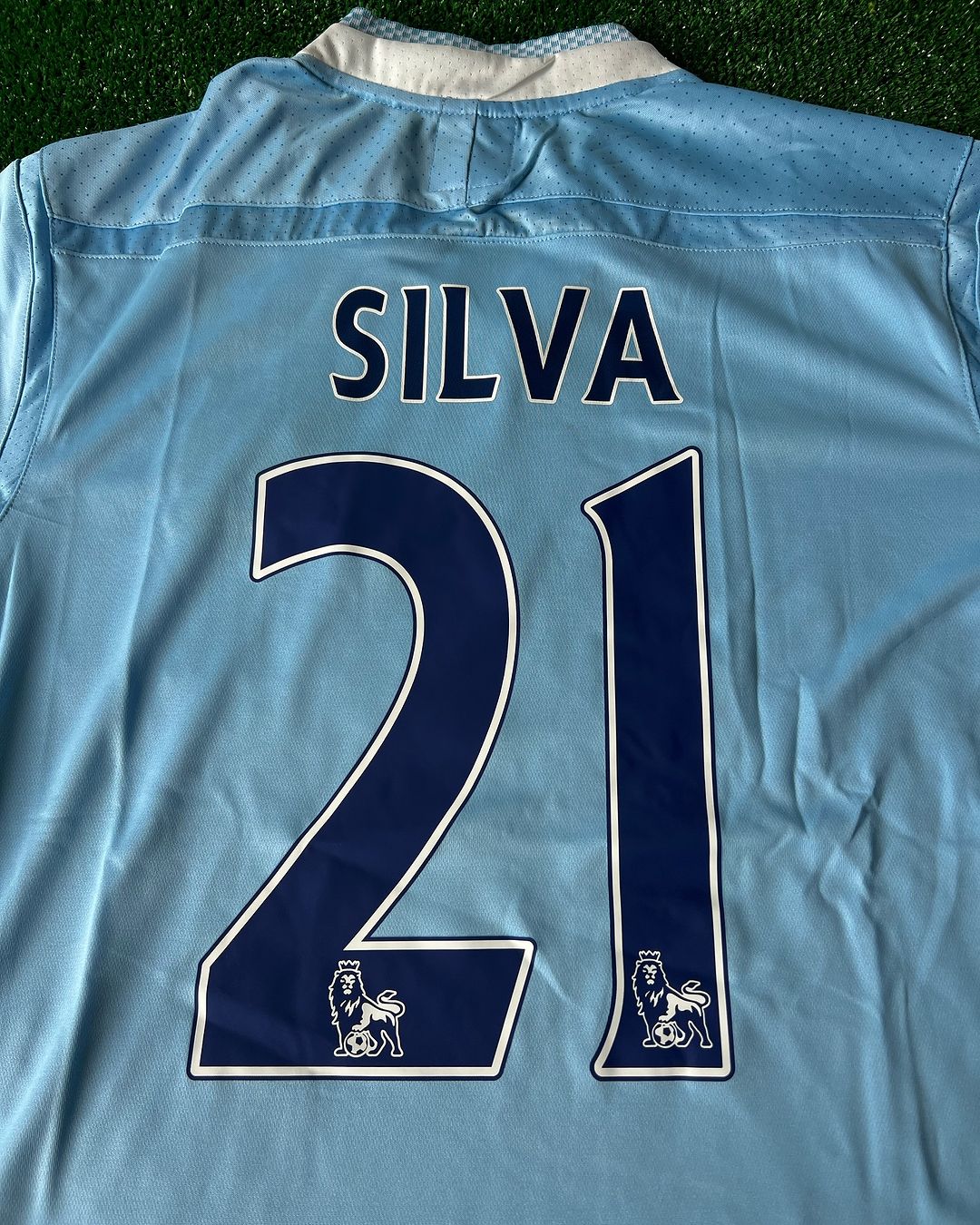 David Silva Manchester City 2011 2012 Season Retro Jersey Maillot Trikot Maglia