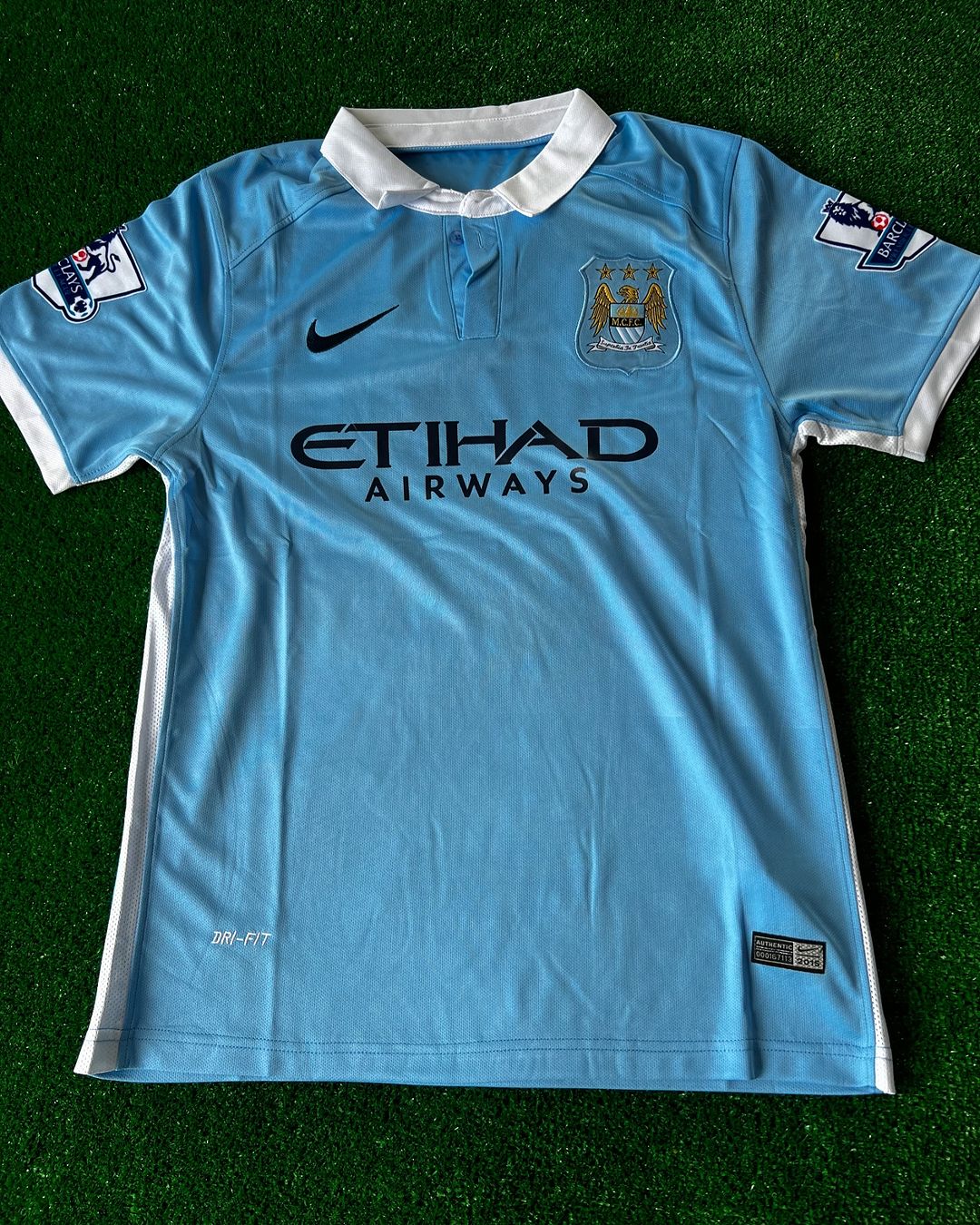 Sergio Kun Aguero Manchester City 2015 2016 Season Retro Jersey Maillot Trikot Maglia