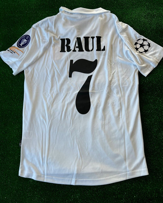 Raul Gonzalez Real Madrid 2002-2003 White Retro Jersey