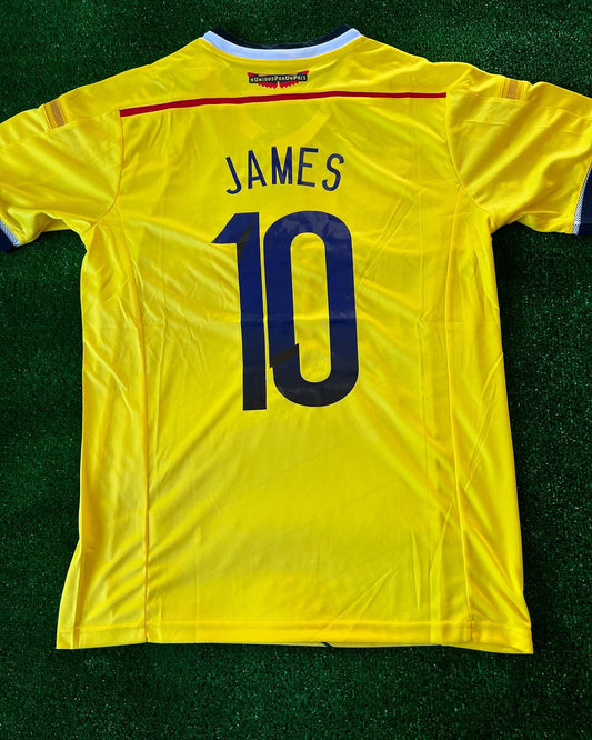 James Rodriguez Colombia 2014 Brazil World Cup Blue Retro Jersey