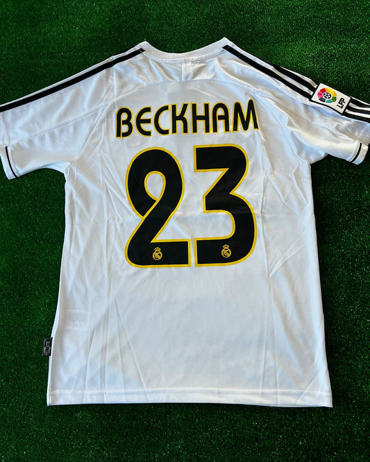 David Beckham Real Madrid 2003/04 White Retro Jersey