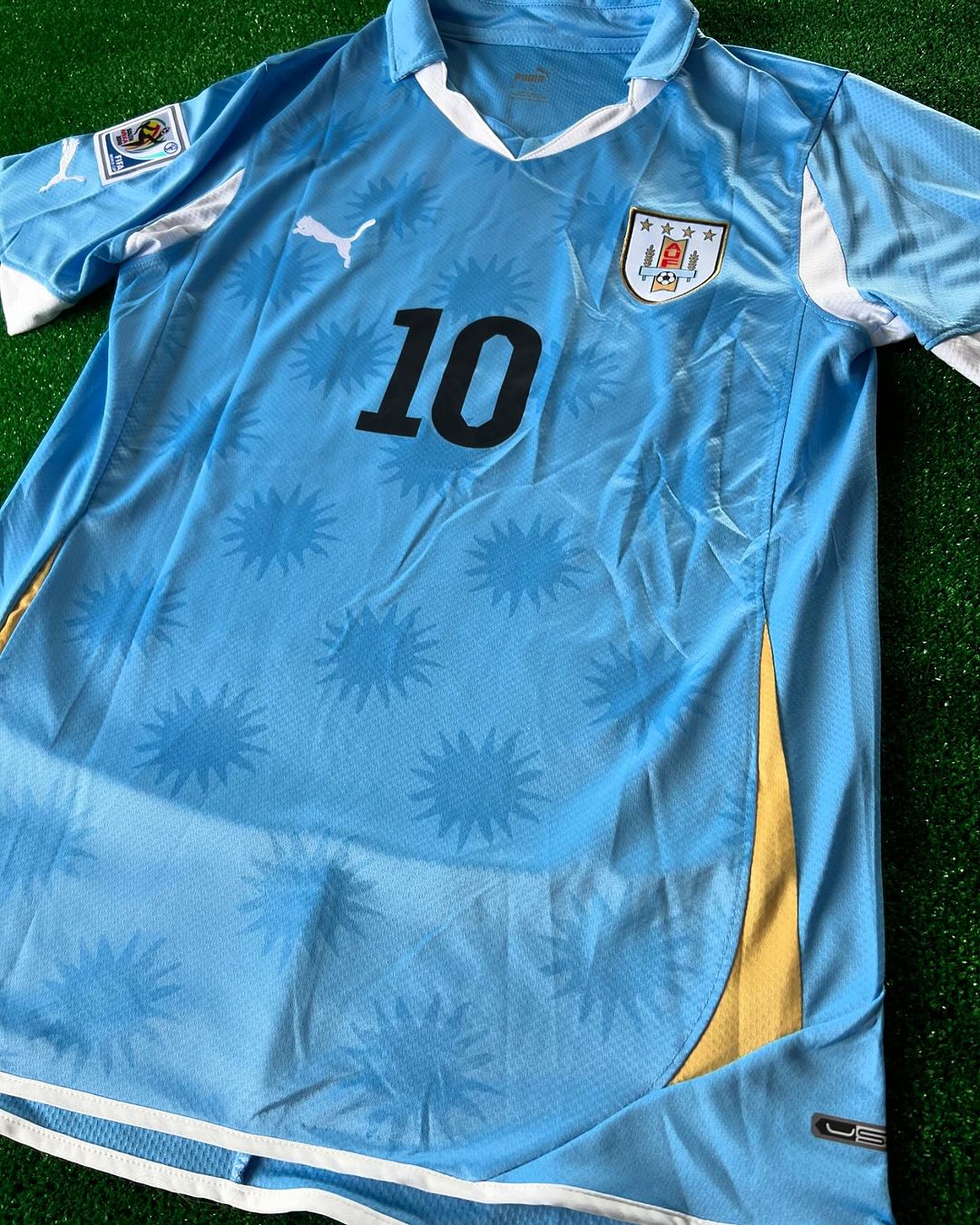 Diego Forlán Uruguay 2010 South Aftica World Cupe Blue Retro Jersey