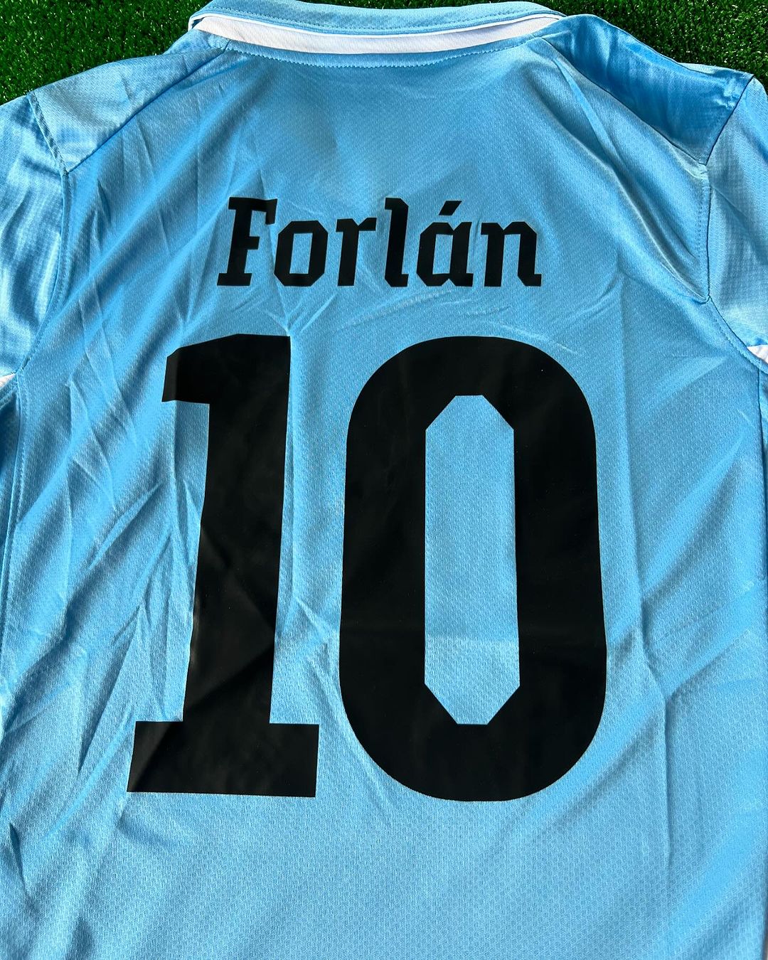 Diego Forlán Uruguay 2010 South Aftica World Cupe Blue Retro Jersey