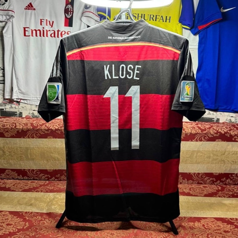 Miroslav Klose Germany 2014 World Cup Russia Black Red Retro Jersey Trikot