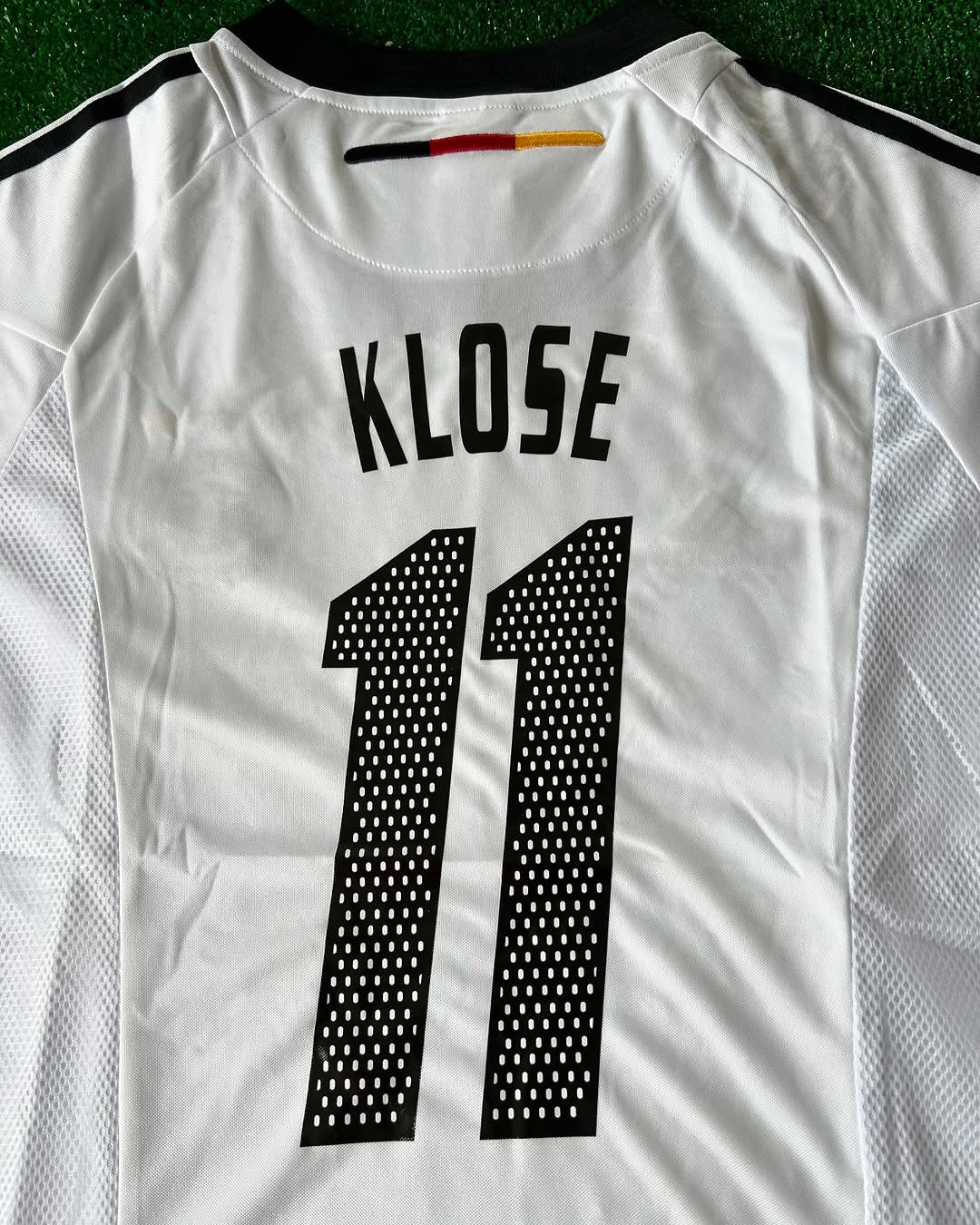 Miroslav Klose Germany 2002 World Cup Japan Korea White Retro Jersey