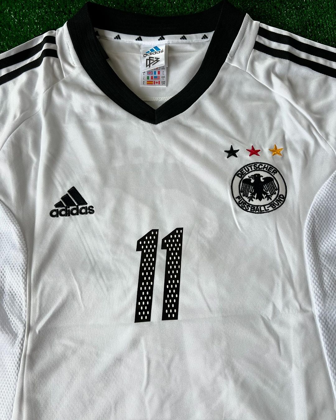 Miroslav Klose Germany 2002 World Cup Japan Korea White Retro Jersey