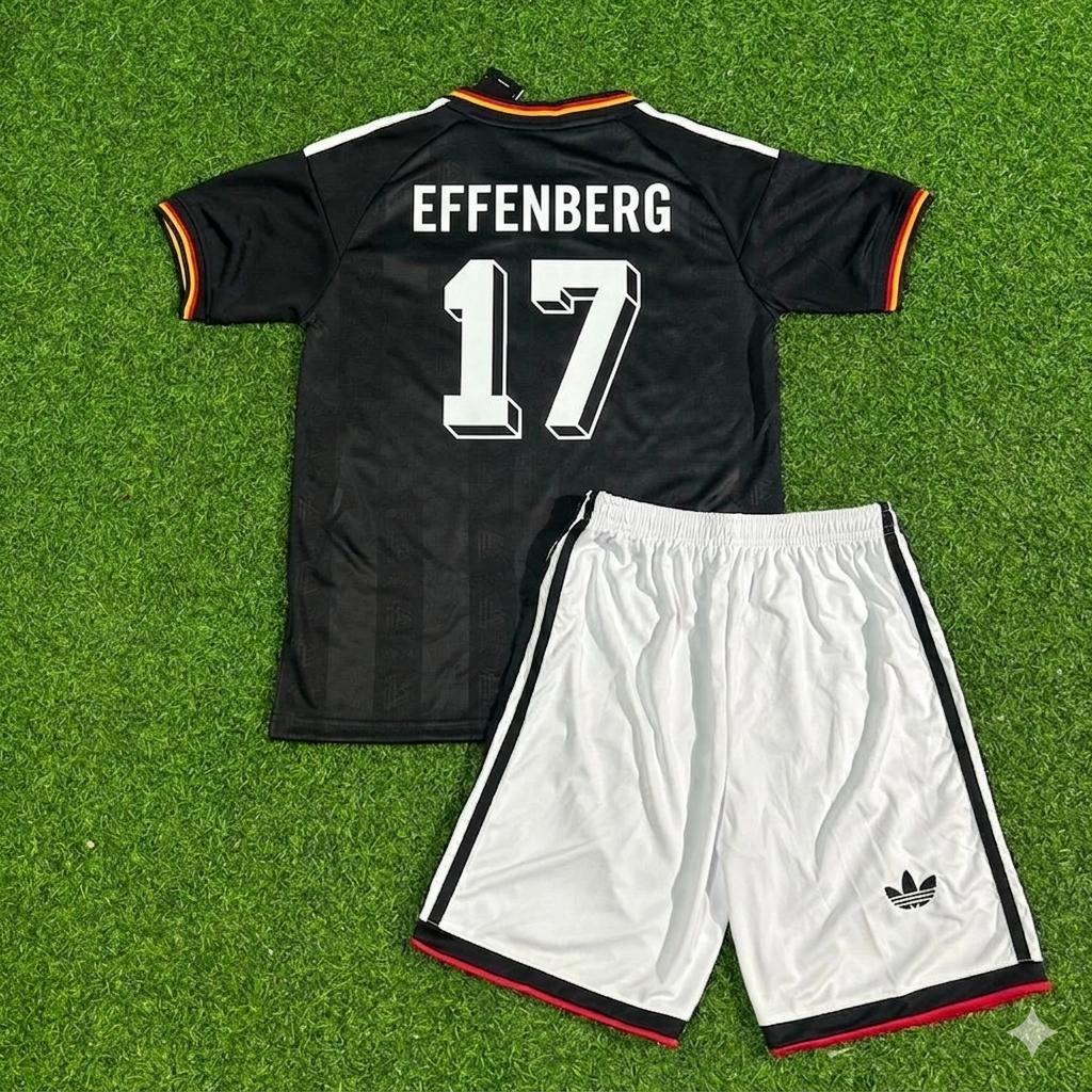 Stefan Effenberg Germany Black Retro Kids Football Jersey