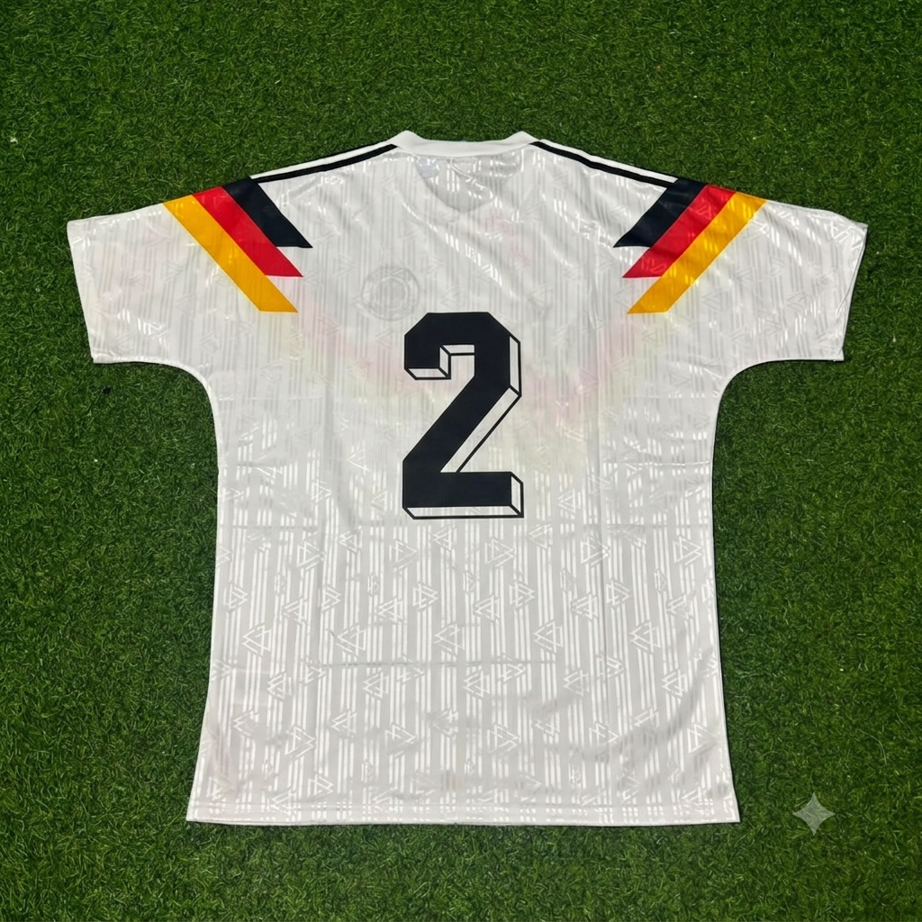Stefan Reuter Germany 1990 World Cup Retro Football Jersey Trikot Maillot