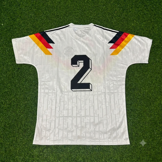 Stefan Reuter Germany 1990 World Cup Retro Football Jersey Trikot Maillot
