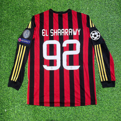 Stephan El Shaarawy AC Milan 2013/14 Long Sleeve Home Retro Football Jersey Kit