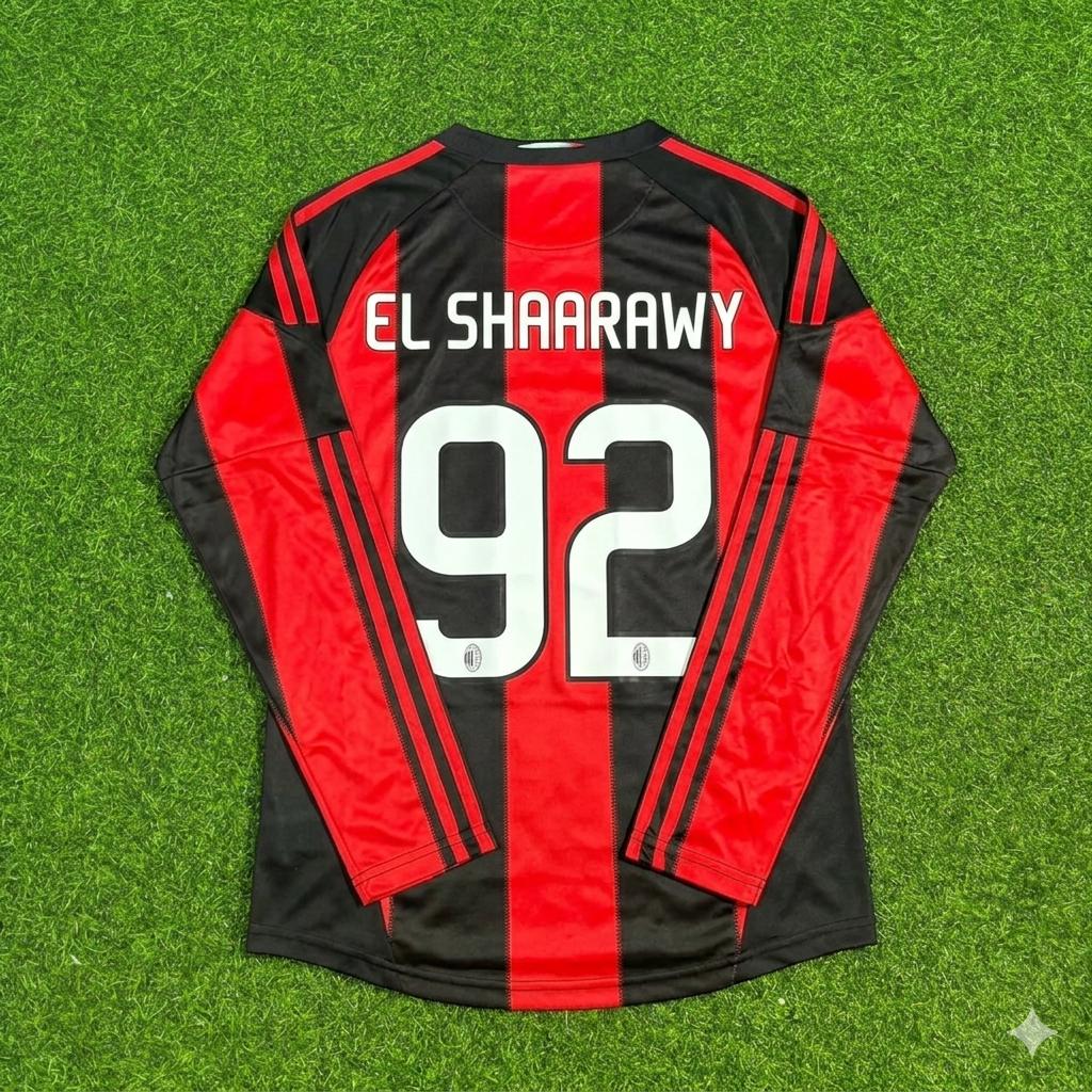 Stephen El Shaarawy AC Milan Home Long Sleeve Retro Football Jersey