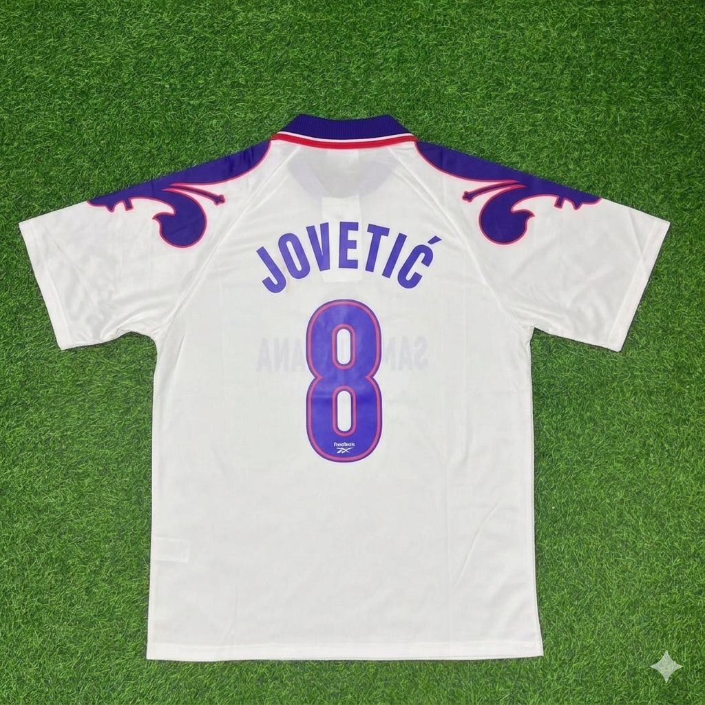 Stevan Jovetic Fiorentina Retro White Football Jersey