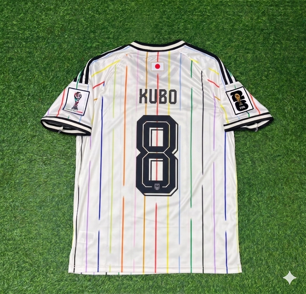 Takefusa Kubo Japan World Cup 2026 Away White Football Jersey Trikot Maillot