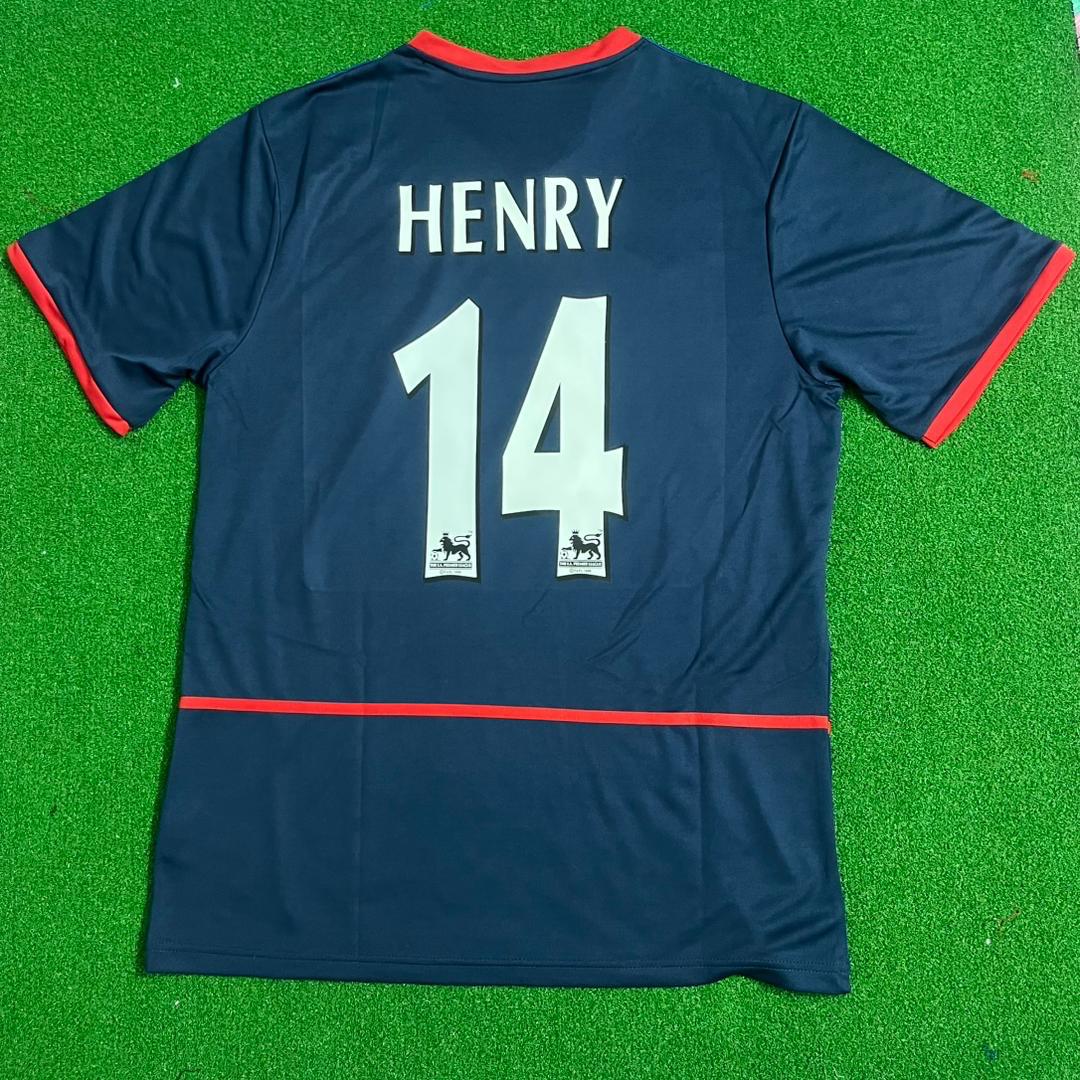 Thierry Henry 14 - Arsenal 2002/2004 Retro Kit Jersey Trikot Maillot Soccer Shirt