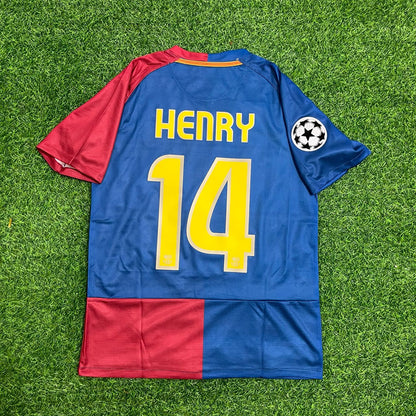 Thierry Henry 14 - Barcelona 2009 Champions League Roma Final Retro Jersey Trikot Maillot