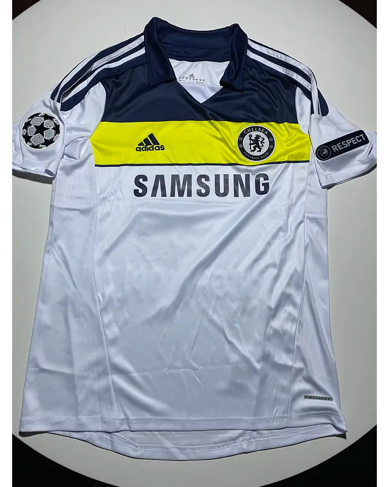 Fernando Torres 9 - Chelsea 2010/11 Champions League White Yellow Retro Jersey Trikot