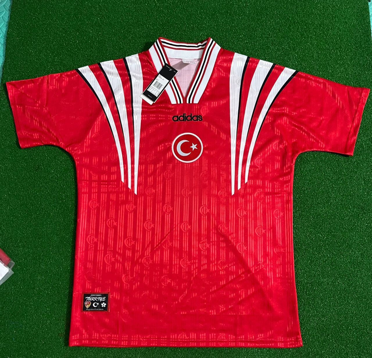 Hasan Sas Türkiye Turkey Red Nostalgic Retro Football Jersey