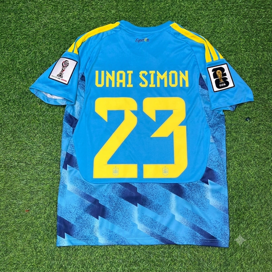 Unai Simon Spain Goalkeeper 2026 World Cup Blue Special Football Jersey