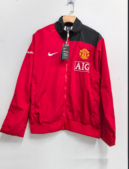 Manchester United Red Retro Windbreaker Jacket