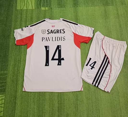 Vangelis Pavlidis Benfica 2026 Away New Season Kids Football Jersey