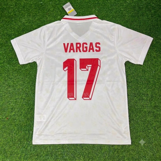 Ruben Vargas Switzerland White Retro Football Jersey
