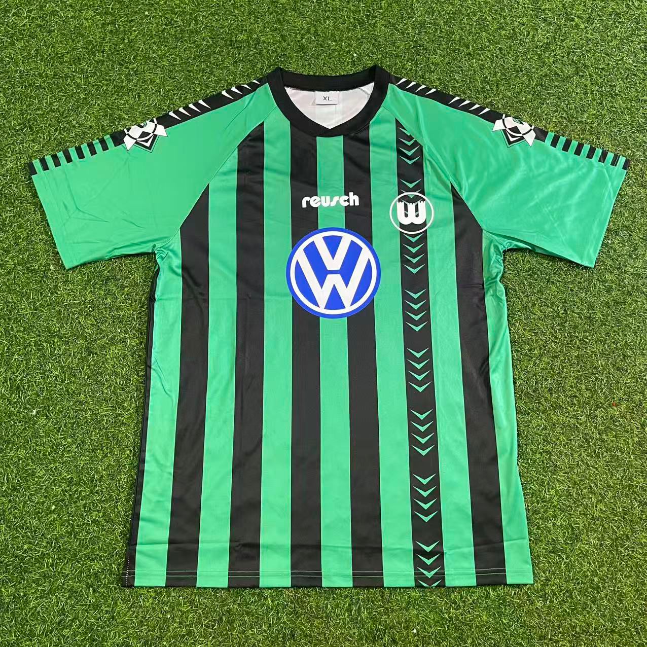 VfL Wolfsburg 1994/1995 Auswärtstrikot Retro Schwarz/Grün