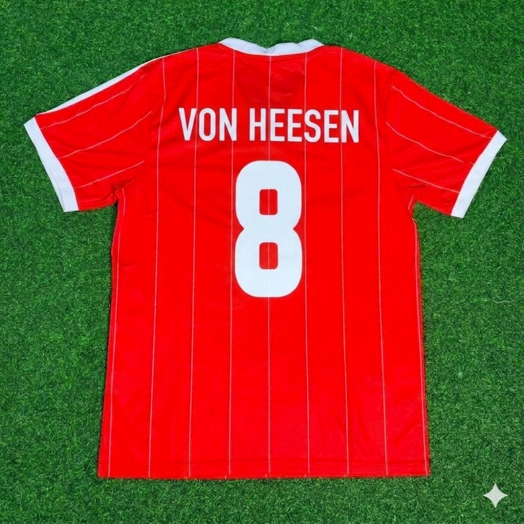 Thomas von Heesen Hamburger SV 1982-1983 Red Retro Fußballtrikot