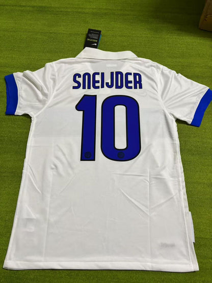 Wesley Sneijder Inter Retro 2009-2010 Maillot Blanc Maillot Trikot Camiseta