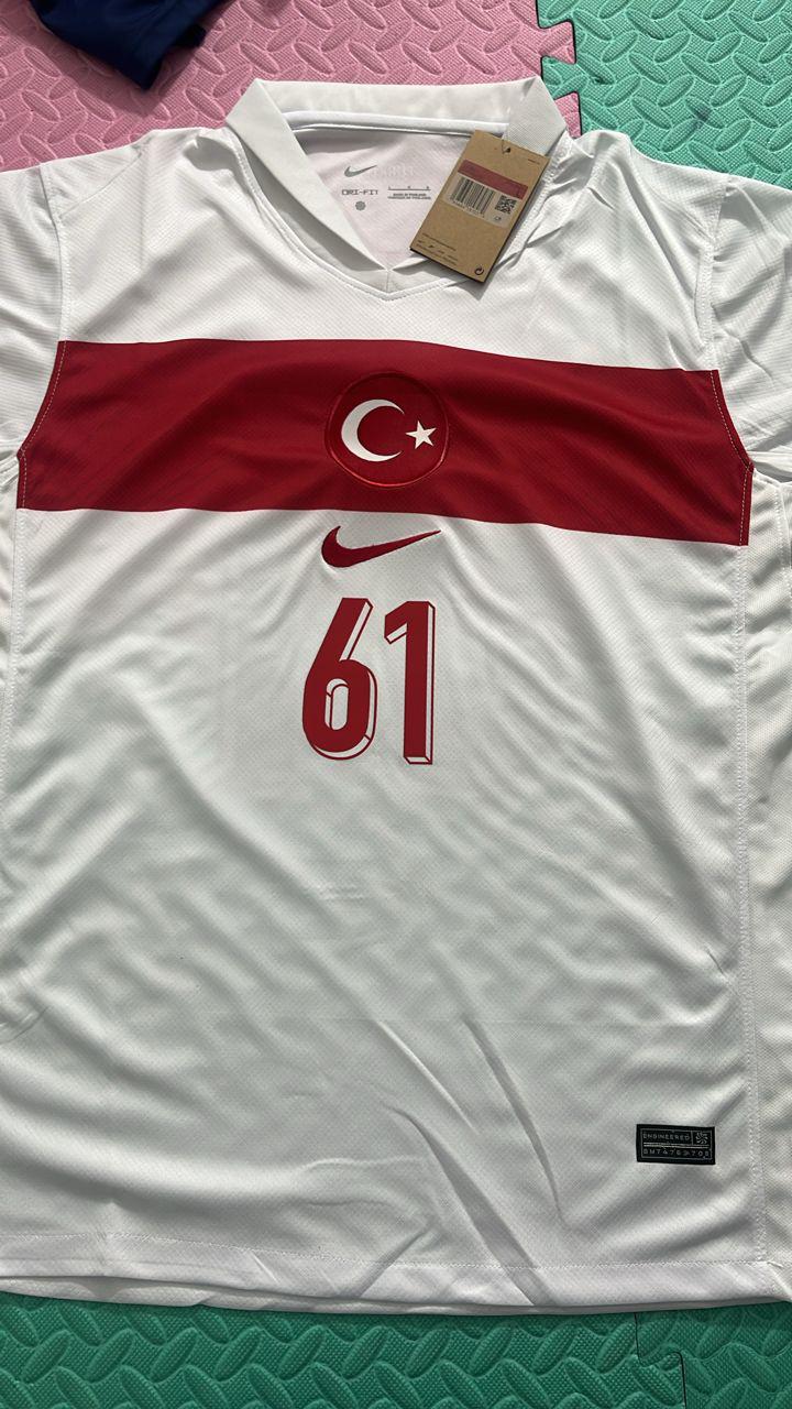 Turkiye Turkey UEFA 2024 Beyaz Deplasman Away Forma Football Jersey Maglia Trikot