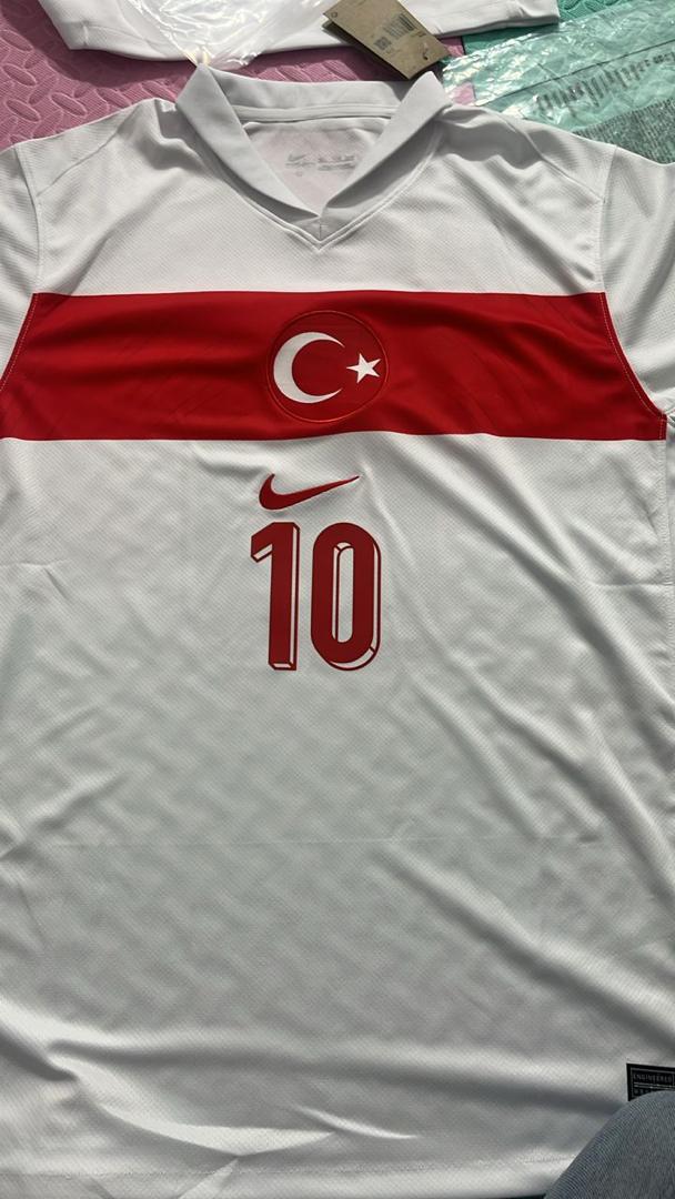 Turkiye Turkey UEFA 2024 Beyaz Deplasman Away Forma Football Jersey Maglia Trikot