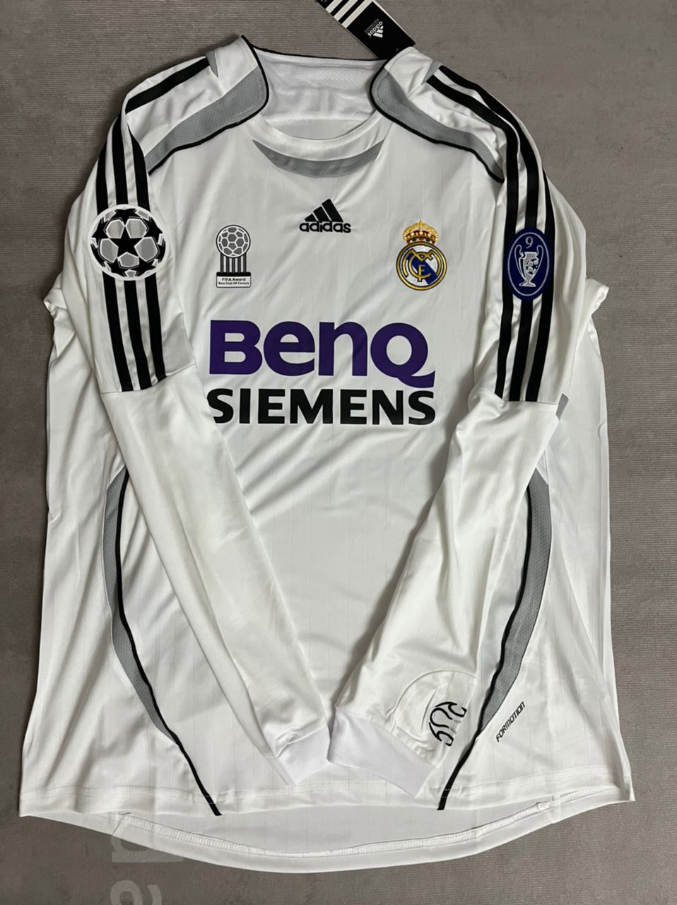 David Beckham Real Madrid 2006/07 Home Jersey - Retro Long Sleeve Edition