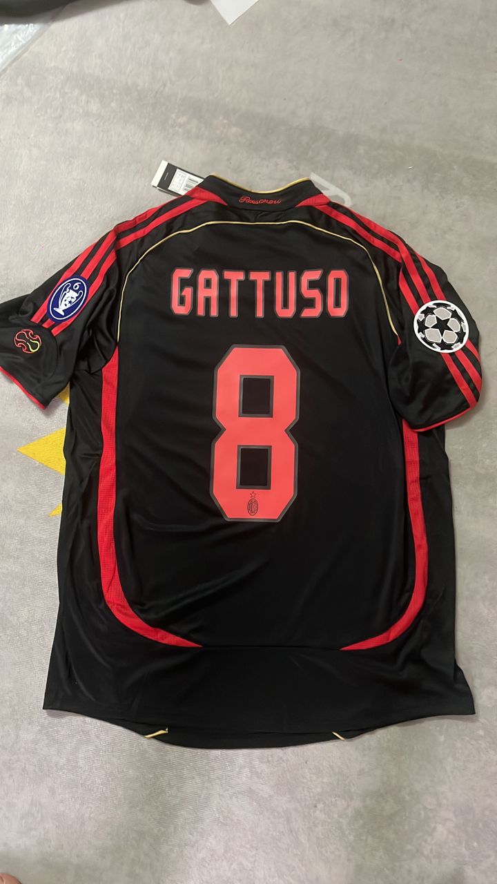 Gennaro Gattuso AC Milan Black Retro Jersey