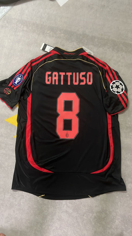 Gennaro Gattuso AC Mailand Schwarzes Retro-Trikot