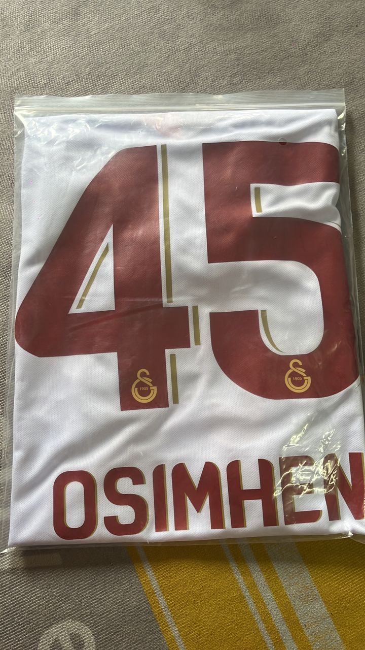 Galatasaray Osimhen UEFA Patch Yeni Sezon Beyaz White 2025 Season Trikot Forma