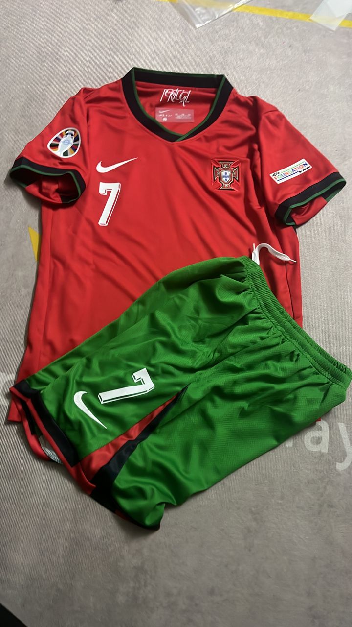 Cristiano Ronaldo Portugal Kids Children Home Jersey