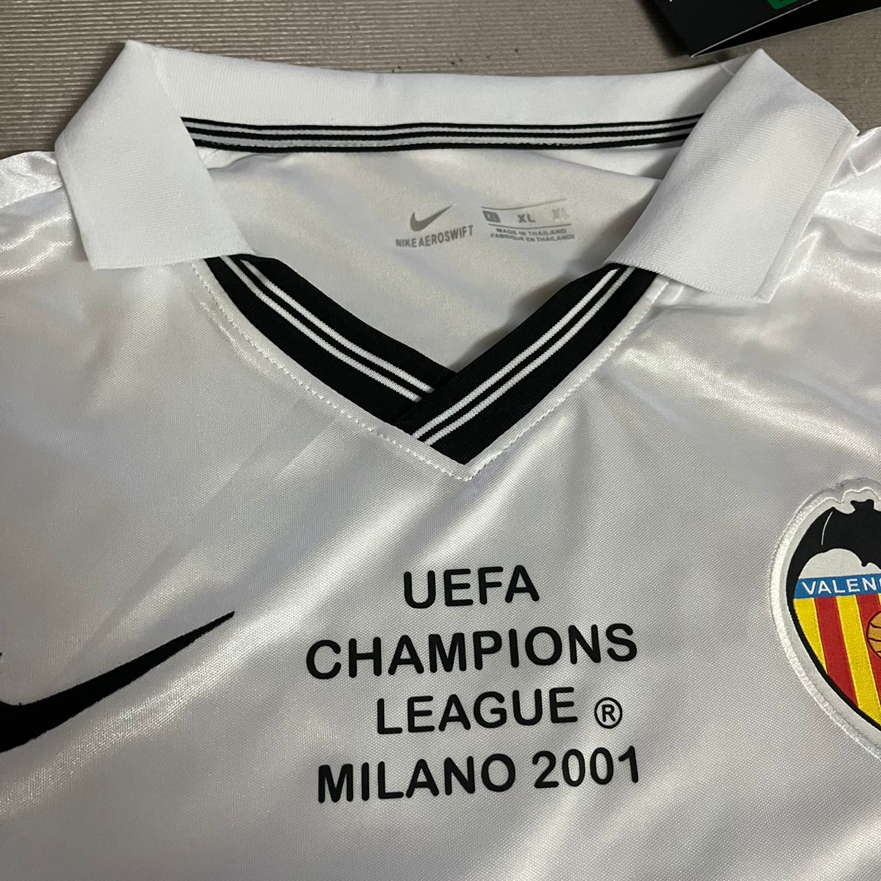 Pablo Aimar Valencia 2001 Milano Champions Final Retro Football Jersey