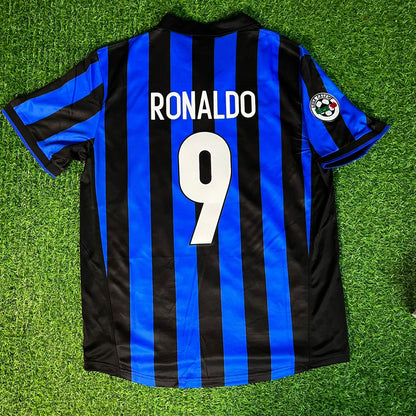 Ronaldo Nazario El Fenomeno R9 - Maillot rétro Inter Trikot Maillot Maglia Maillot de football