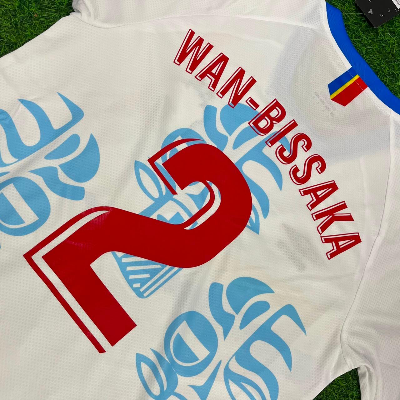 Aaron Wan-Bissaka Democratic Republic of the Congo World Cup 2026 Away Football Jersey Shirt Trikot Maillot