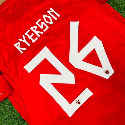 Julian Ryerson Norway 2026 World Cup New Season Red Football Jersey Kit
