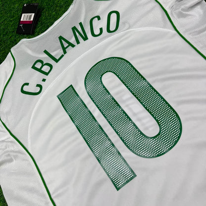Cuauhtémoc Blanco Mexico 1998 Season Away White Retro Jersey Trikot Soccer Shirt
