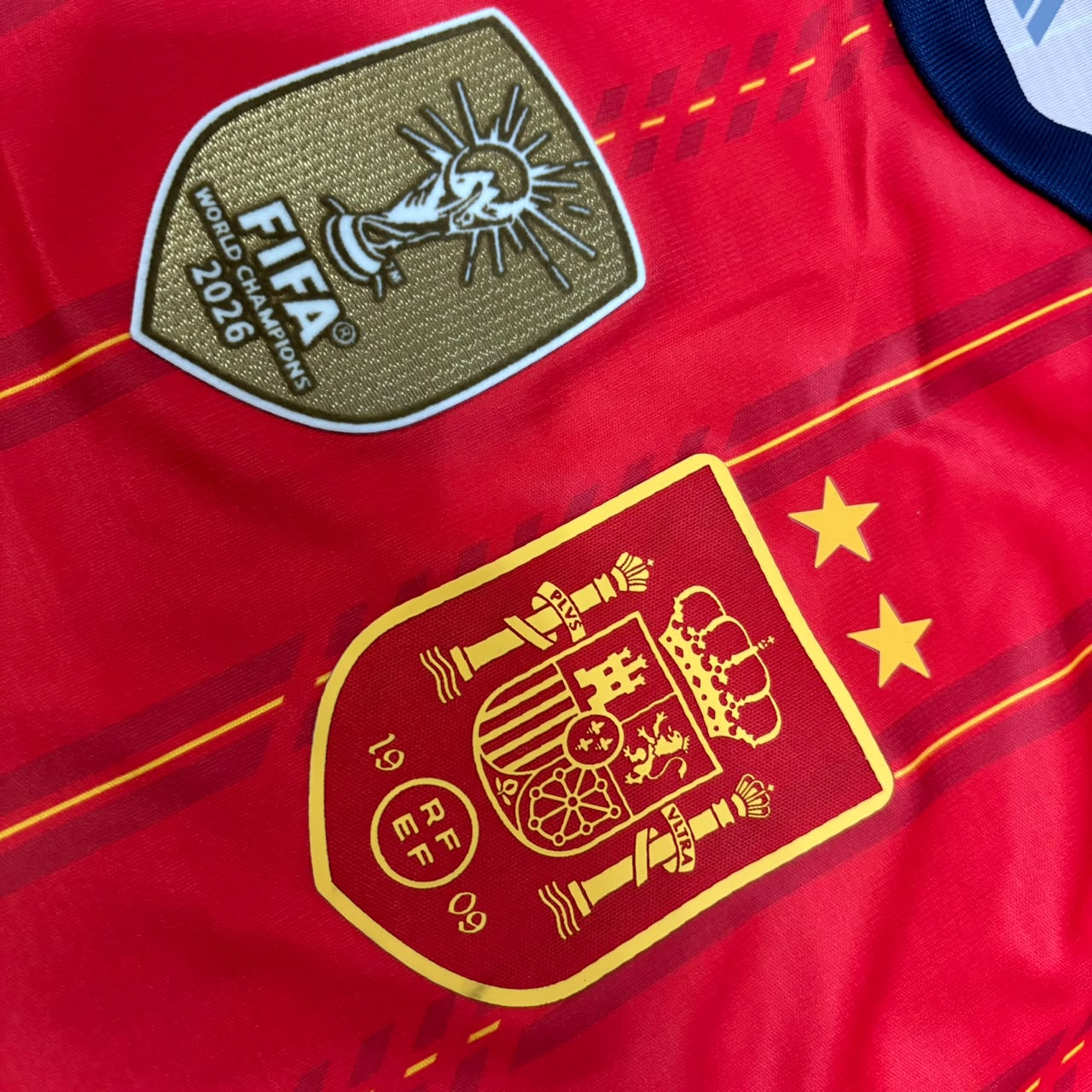 Lamine Yamal #19 Spain Two Star 2026 World Cup Champions Home Jersey Trikot Maillot