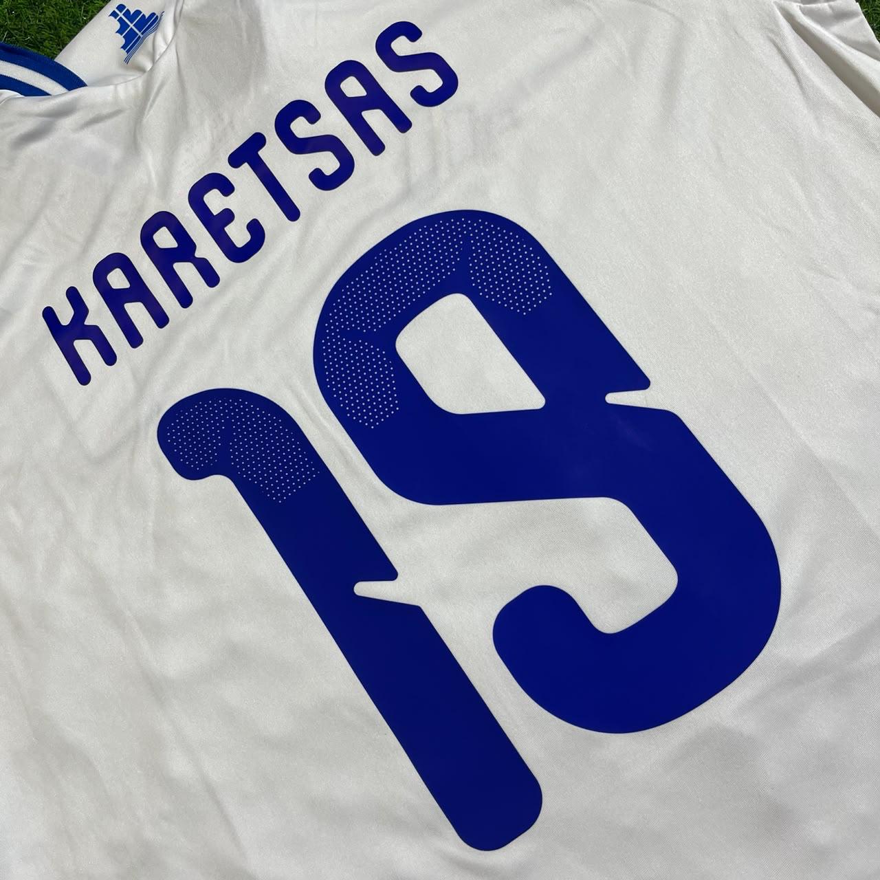 Konstantinos Karetsas Greece 2026 White Football Jersey