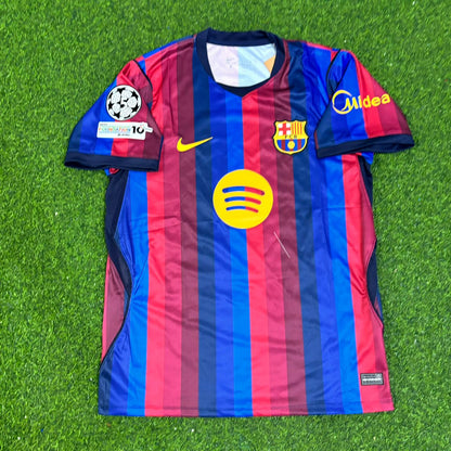 Fermin Lopez #7 Barcelona 2027 New Season Champions League Patch Home Jersey Trikot Maillot Soccer Shirt
