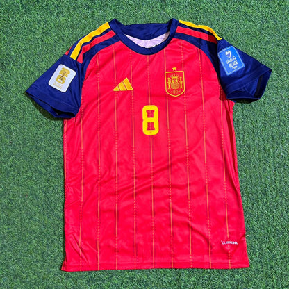 Fabian Ruiz #8 Spain 2026 World Cup Home Kids Football Jersey