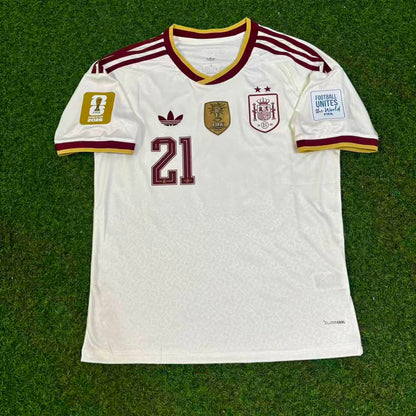 Mikel Oyarzabal #21 Spain Two Star 2026 World Cup Champions Away Jersey Trikot Maillot