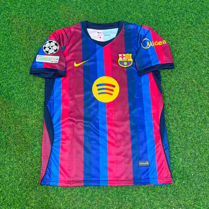Lamine Yamal #10 Barcelona 2027 New Season Champions League Patch Home Jersey Trikot Maillot Soccer Shirt