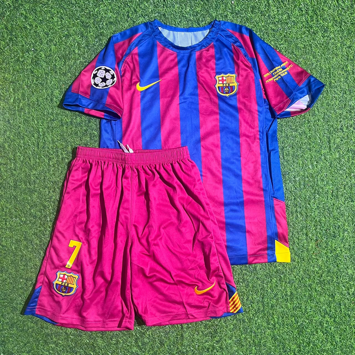 Sebastian Larsson Barcelona 2006 Final Kids Retro Short Sleeve Football Jersey
