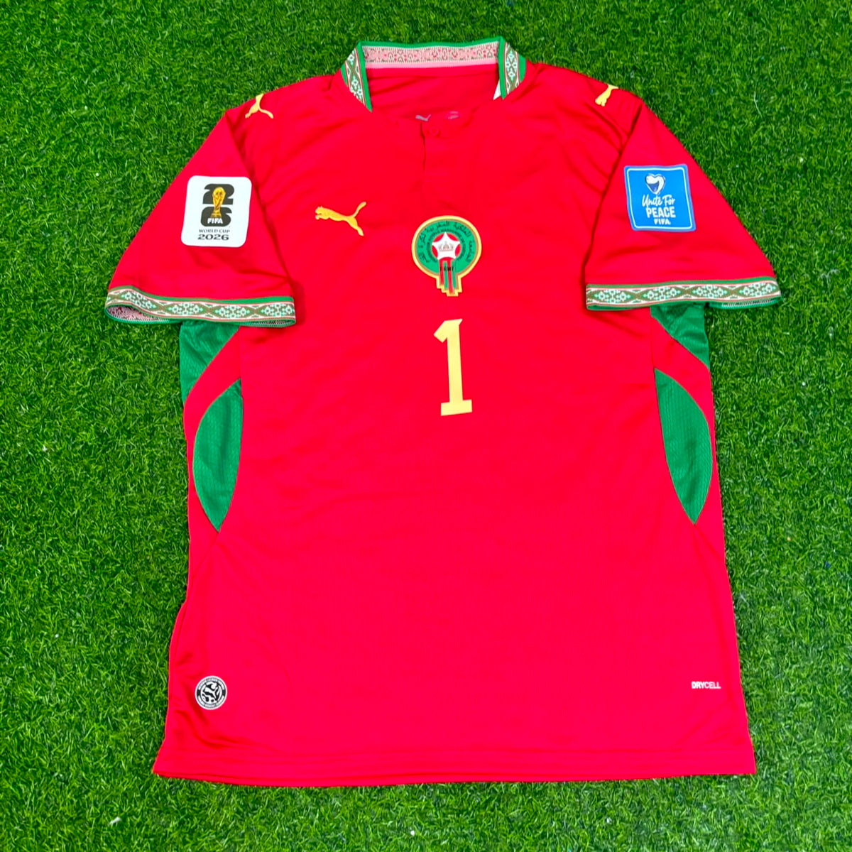 Yassine Bounou Morocco 2026 World Cup Home Red Football Jersey